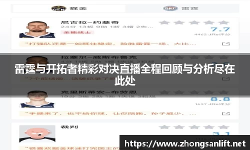 雷霆与开拓者精彩对决直播全程回顾与分析尽在此处