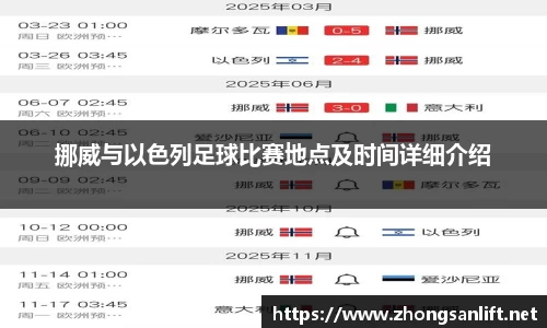 挪威与以色列足球比赛地点及时间详细介绍